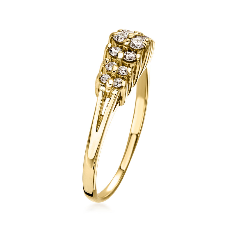 C. 1990 Vintage .20 ct. t.w. Diamond Ring in 14kt Yellow Gold. Size 6