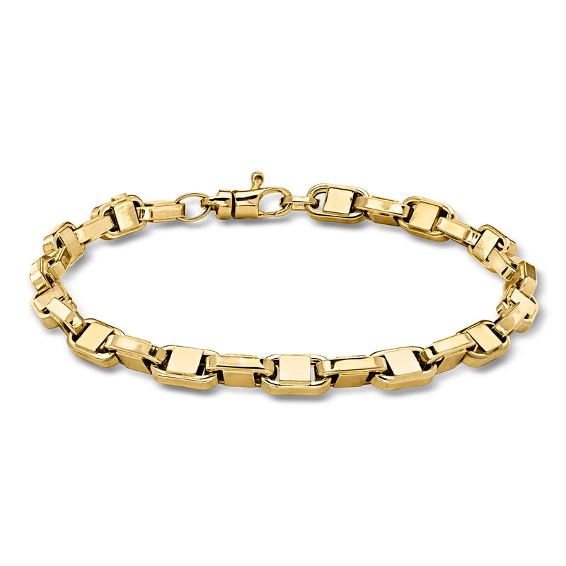 Men's 5.3mm 14kt Yellow Gold Mariner-Link Bracelet