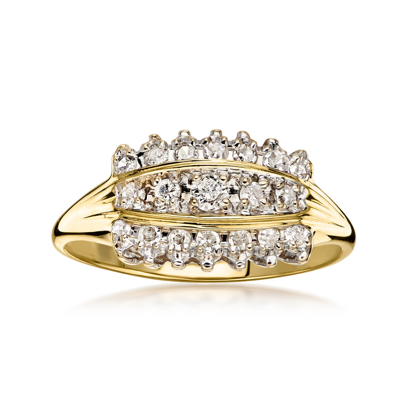 C. 1980 Vintage .35 ct. t.w. Diamond Ring in 14kt Yellow Gold. Size 6