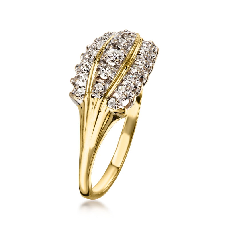 C. 1980 Vintage .35 ct. t.w. Diamond Ring in 14kt Yellow Gold. Size 6