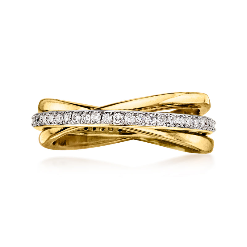 .50 ct. t.w. Lab-Grown Diamond Rolling Ring in 18kt Gold Over Sterling