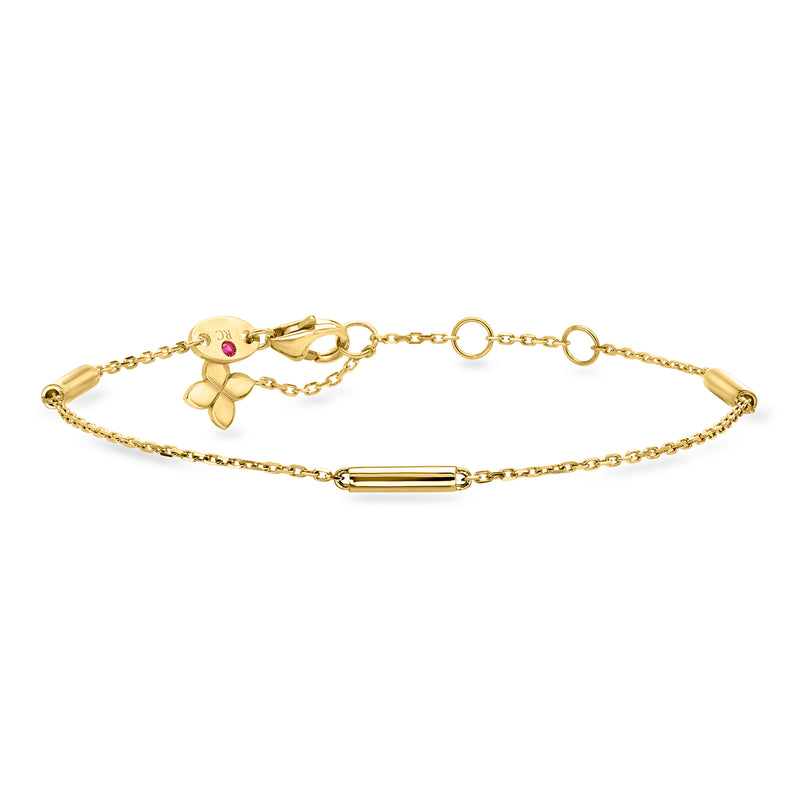 Roberto Coin 18kt Yellow Gold Bar Station Bracelet. 6.25"