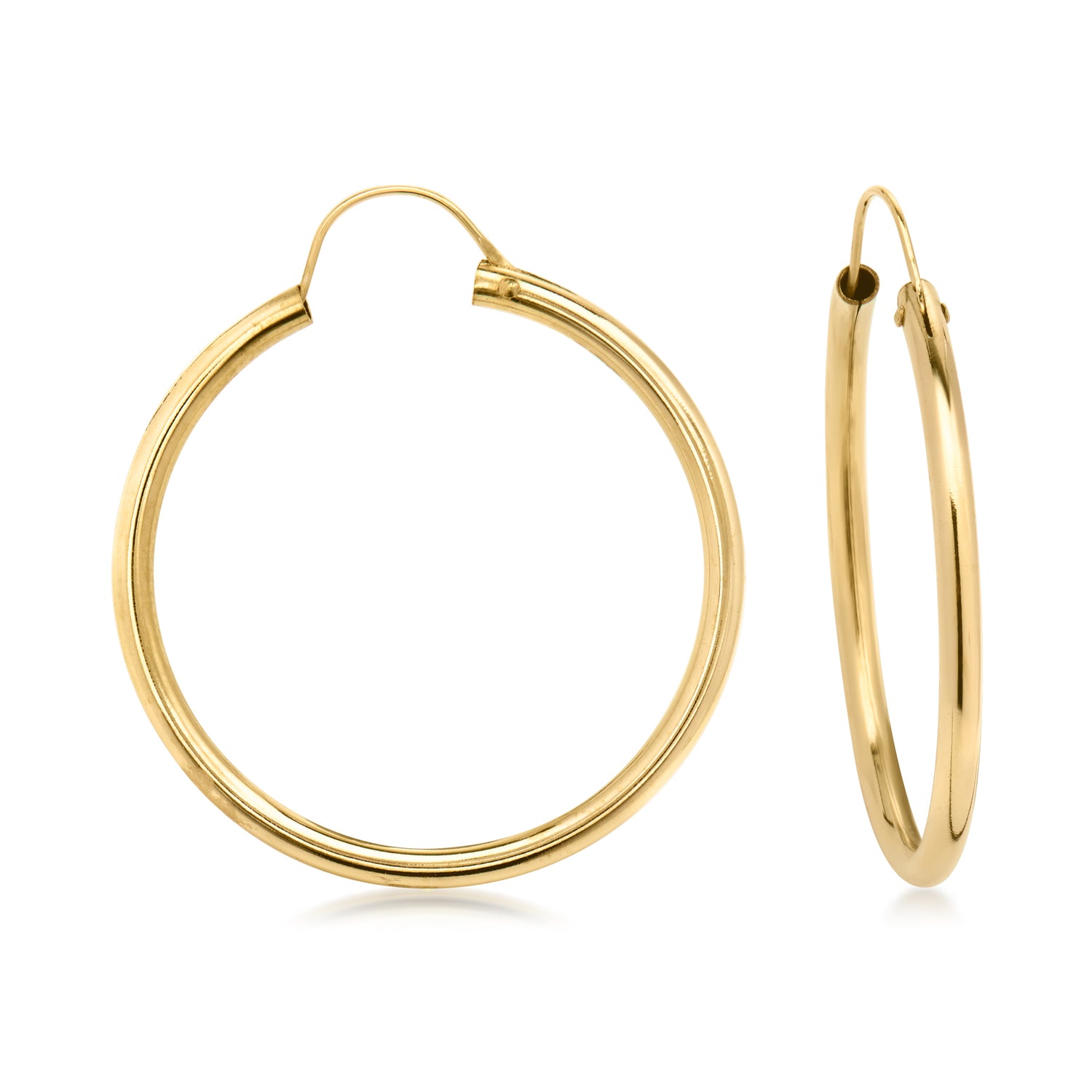 Pre-owned Ross-simons C. 1980 Vintage 14kt Yellow Gold Hoop Earrings