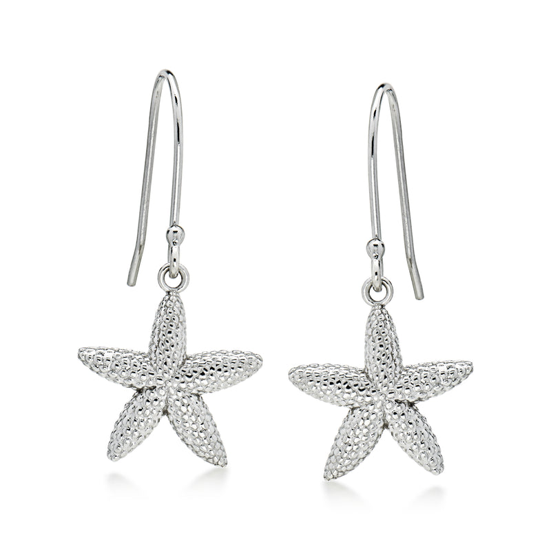 C. 2000 Vintage Sterling Silver Starfish Drop Earrings