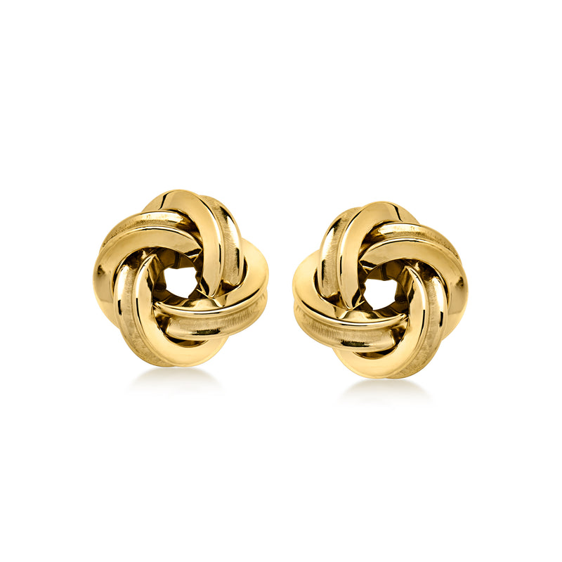 C. 1990 Vintage 14kt Yellow Gold Love Knot Earrings
