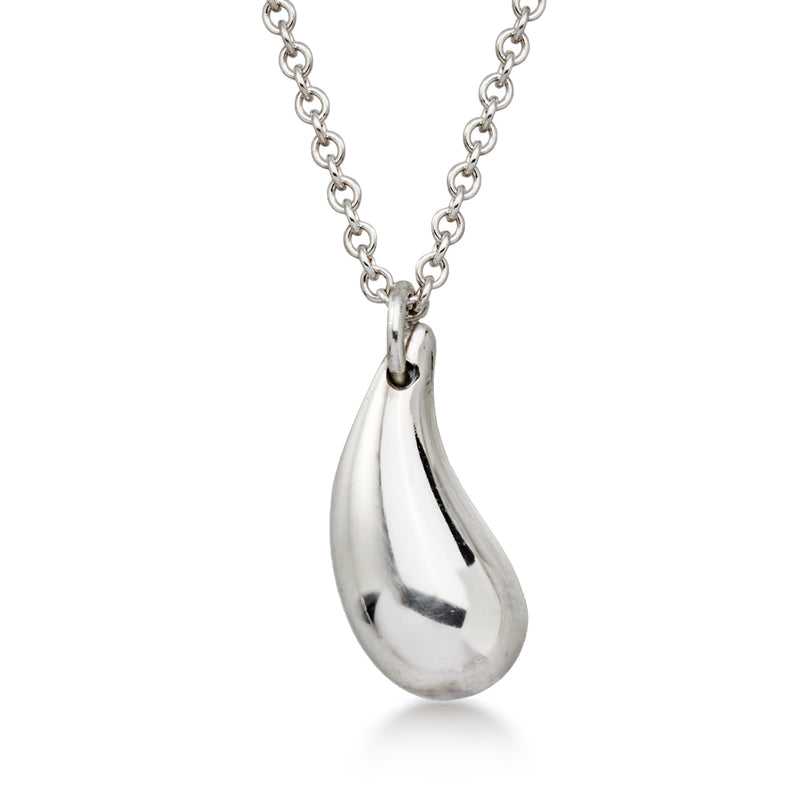 C. 2000 Tiffany Jewelry Sterling Silver Teardrop Necklace. 16"