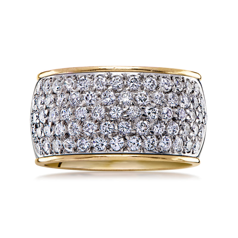 C. 1990 Vintage 2.07 ct. t.w. Diamond Ring in 14kt Two-Tone Gold. Size 8