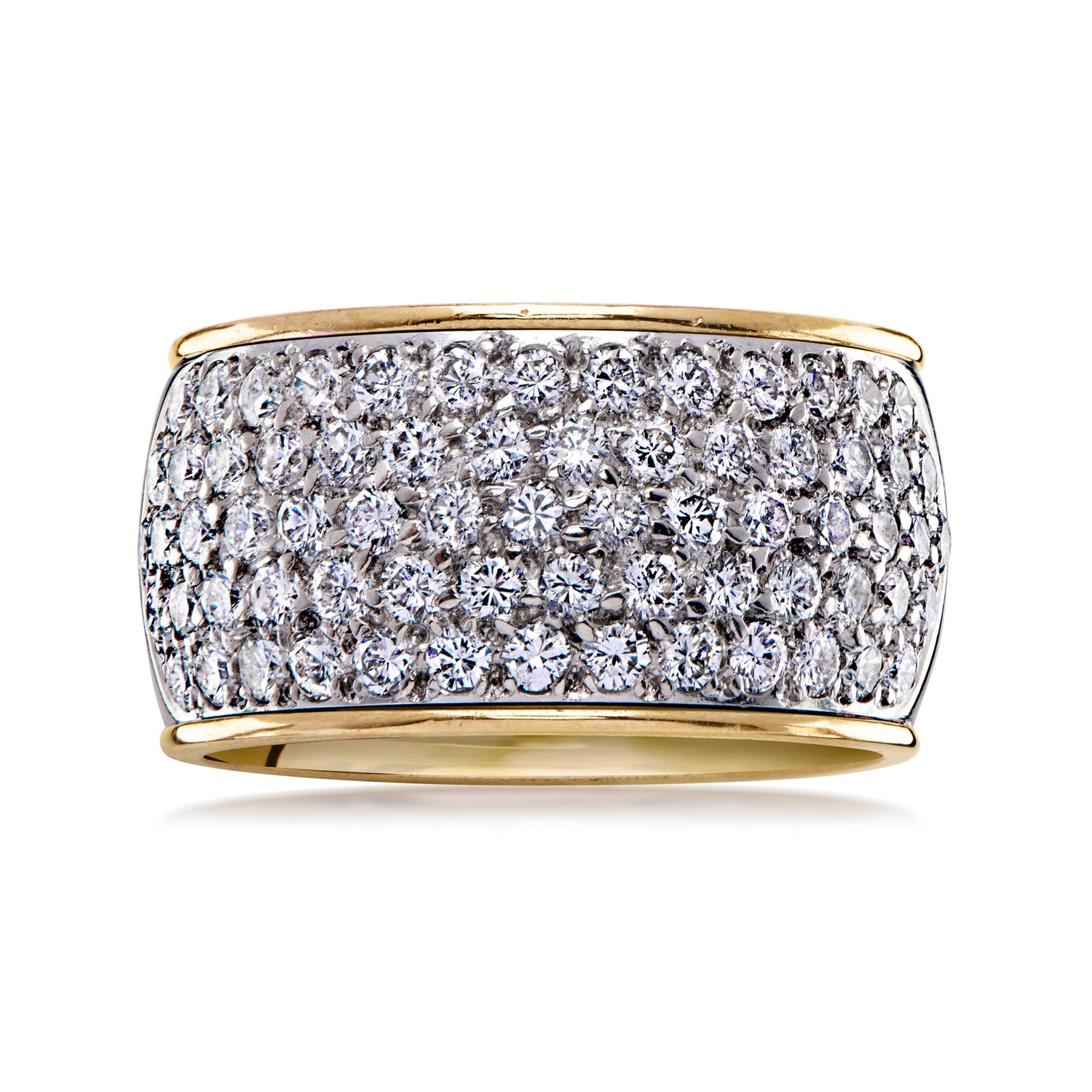 C. 1990 Vintage 2.07 ct. t.w. Diamond Ring in 14kt Two-Tone Gold