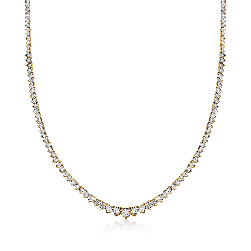 3.00 ct. t.w. Graduated Lab-Grown Diamond Tennis Bracelet in 18kt Gold Over Sterling