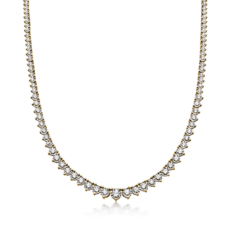 5.00 ct. t.w. Graduates Lab-Grown Diamond Tennis Necklace in 18kt Gold Over Sterling