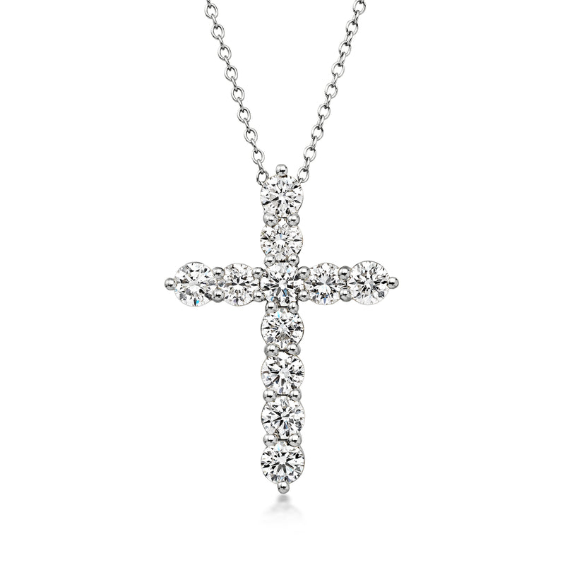 2.00 ct. t.w. Lab-Grown Diamond Cross Pendant Necklace in Sterling Silver