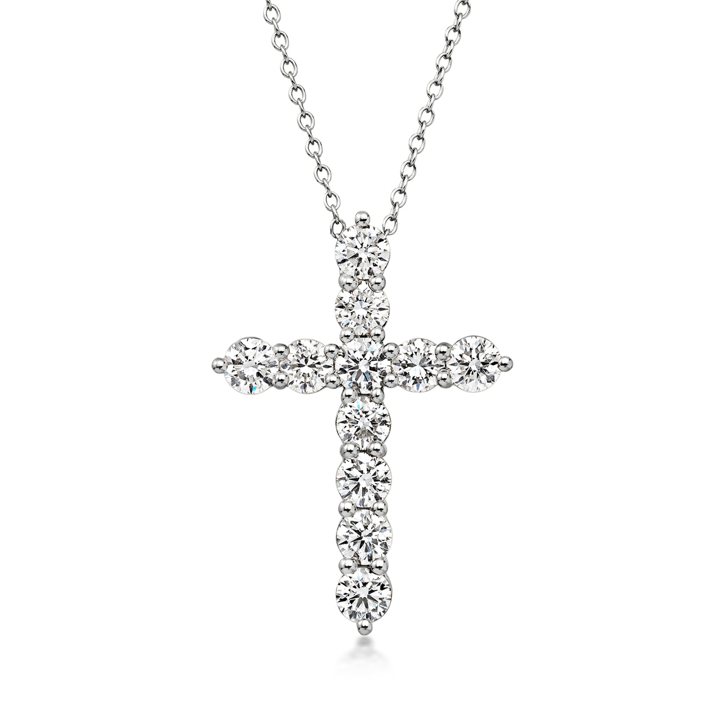 2.00 ct. t.w. Lab Grown Diamond Cross Pendant Necklace in Sterling Silver