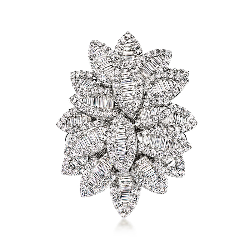 2.60 ct. t.w. Diamond Leaf Cluster Ring in 18kt White Gold