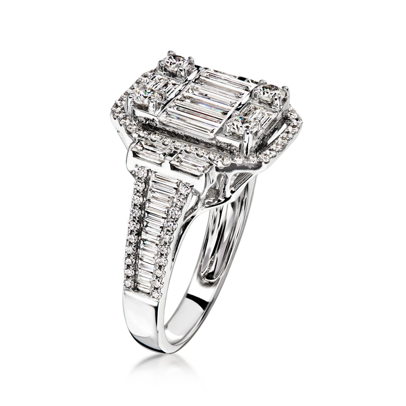 2.00 ct. t.w. Diamond Cluster Ring in 18kt White Gold