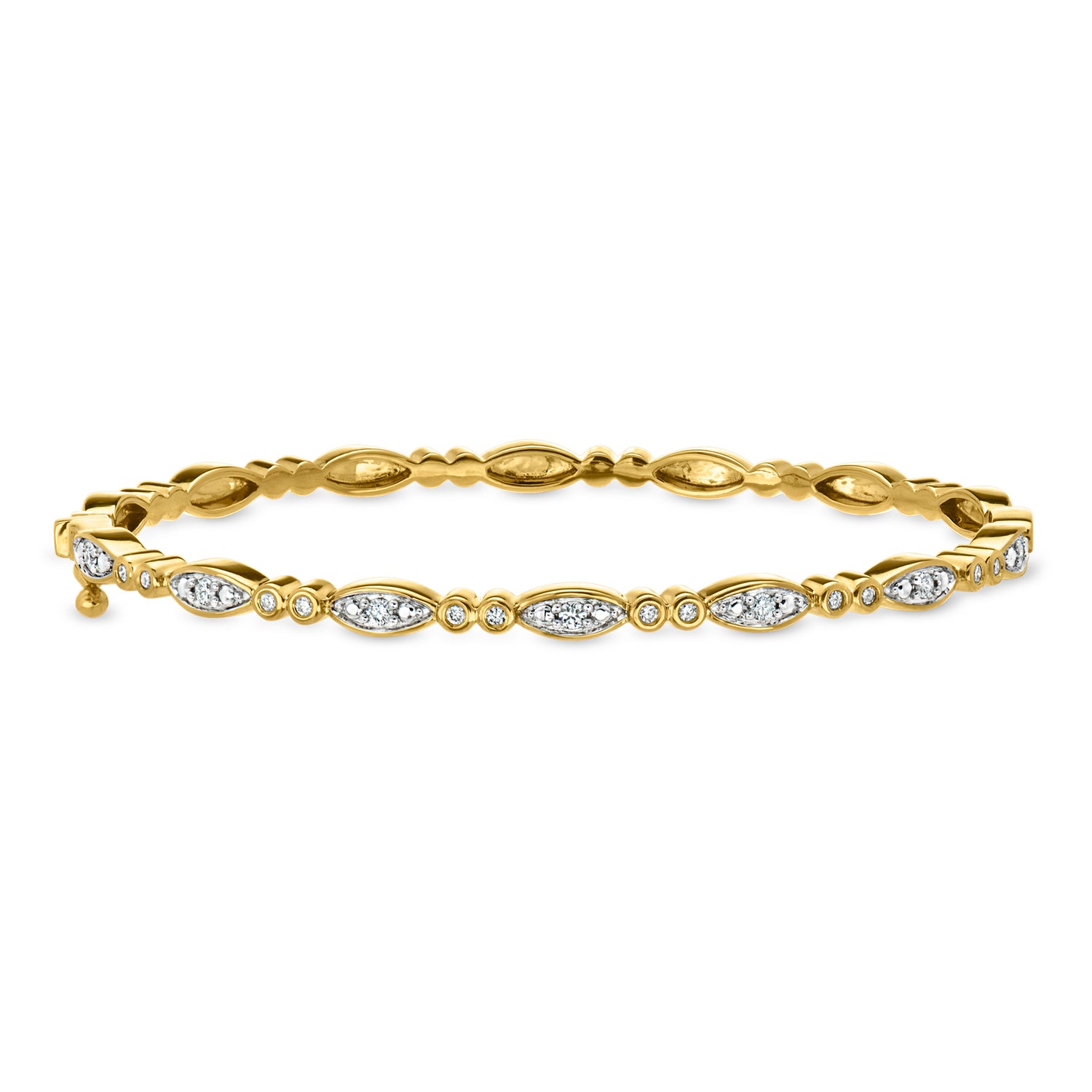.25 ct. t.w. Lab Grown Diamond Multi-Shaped Link Bracelet in 18kt Gold Over Sterling