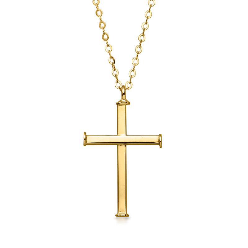 C. 2000 Vintage 14kt Yellow Gold Cross Necklace. 18"