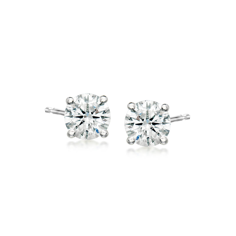 C. 2000 Vintage 1.20 ct. t.w. Diamond Stud Earrings in 14kt White Gold