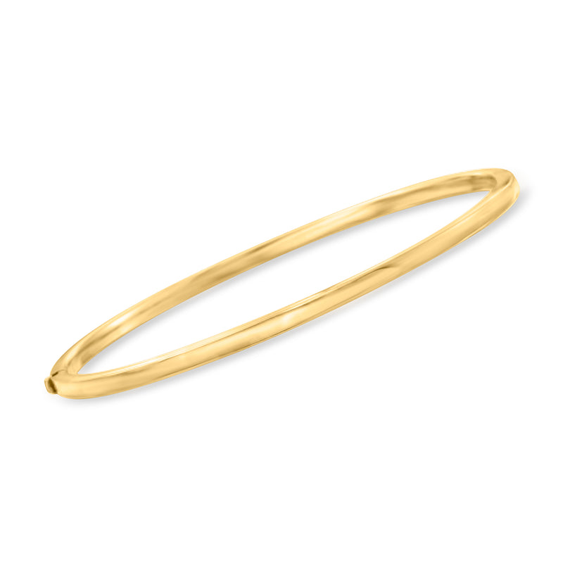 Roberto Coin 18kt yellow gold oval bangle bracelet, smooth polished gold cuff