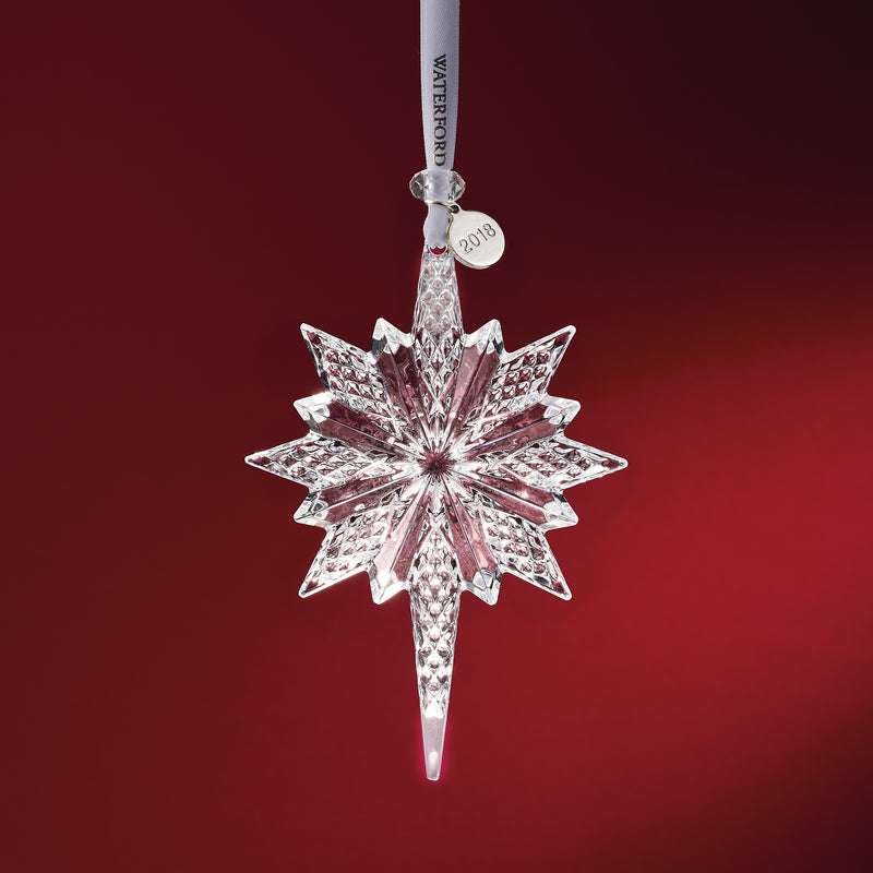 Waterford Snowstar crystal ornament 8th edition 2018 starburst with hanging loop