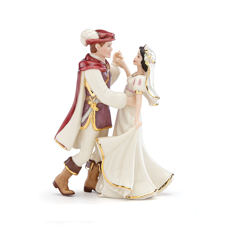 Lenox Disney Snow White and Prince figurine, Snow White in red cloak with prince