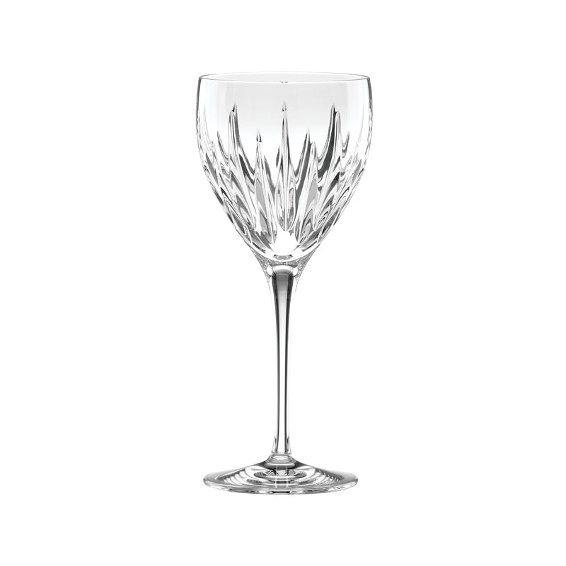 Reed & Barton Soho goblet glass, clear crystal with vertical cut pattern