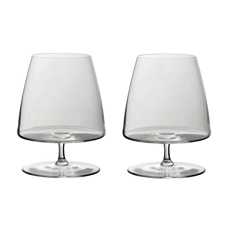 Villeroy & Boch Metrochic set of 2 brandy goblets, clear glass tulip shape