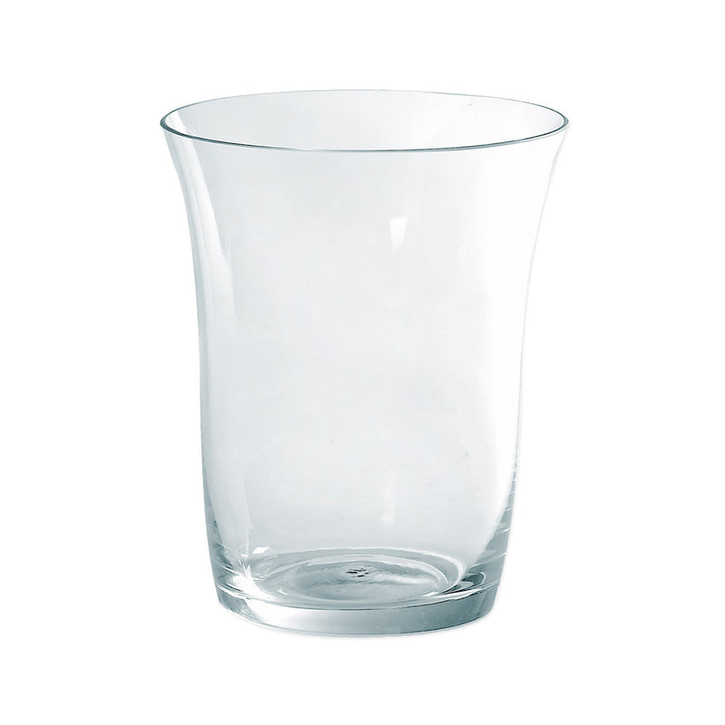 Vietri Puccinelli double old-fashioned glass, clear tumbler with flared rim