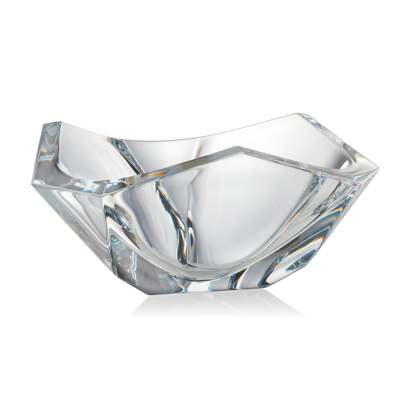 Rogaska Prism crystal bowl, clear faceted glass with reflective prism facets