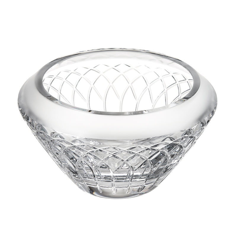 Waterford Crystal Lismore Arcus small crystal bowl, faceted lattice pattern, clear