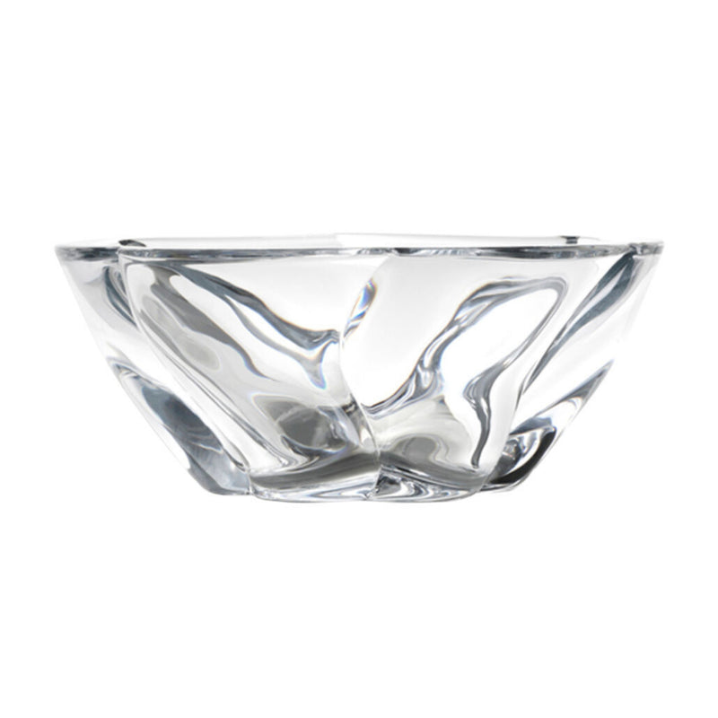 Mikasa Cassia crystal bowl, clear cut-glass design with faceted pattern