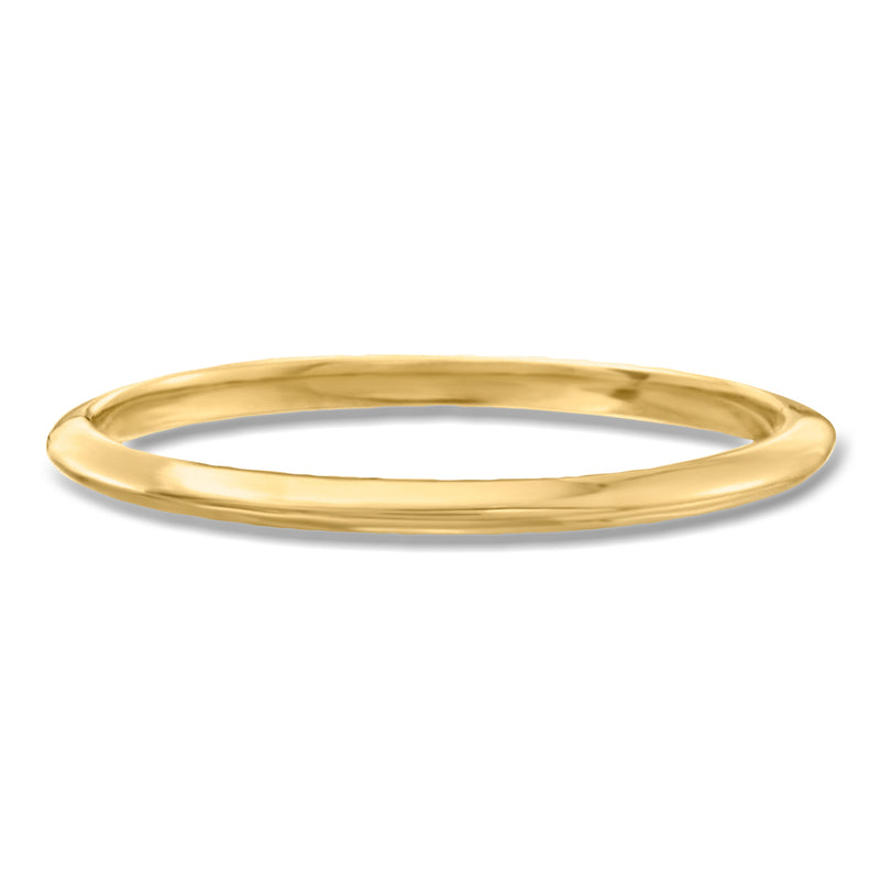 Roberto Coin 18kt yellow gold oval bangle bracelet, smooth polished profile