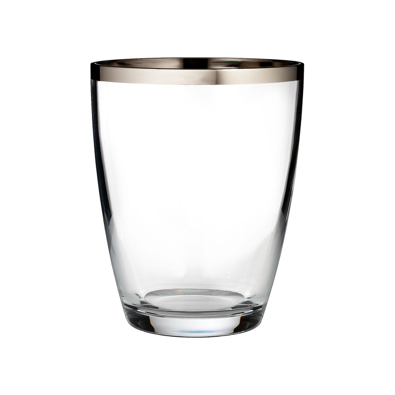 Waterford Elegance crystal champagne cooler with clear glass and silver rim