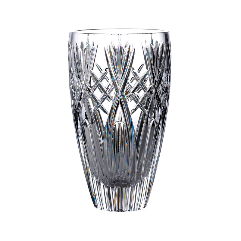 Waterford Crystal Westbrook cut crystal vase, clear faceted glass
