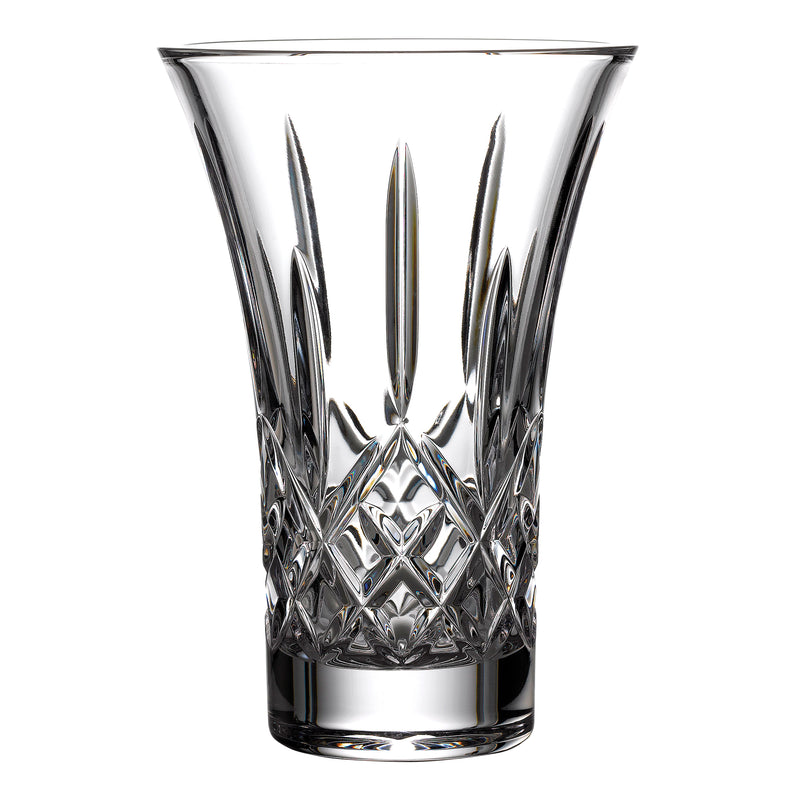 Waterford Crystal Lismore flared vase, clear cut-glass with diamond pattern