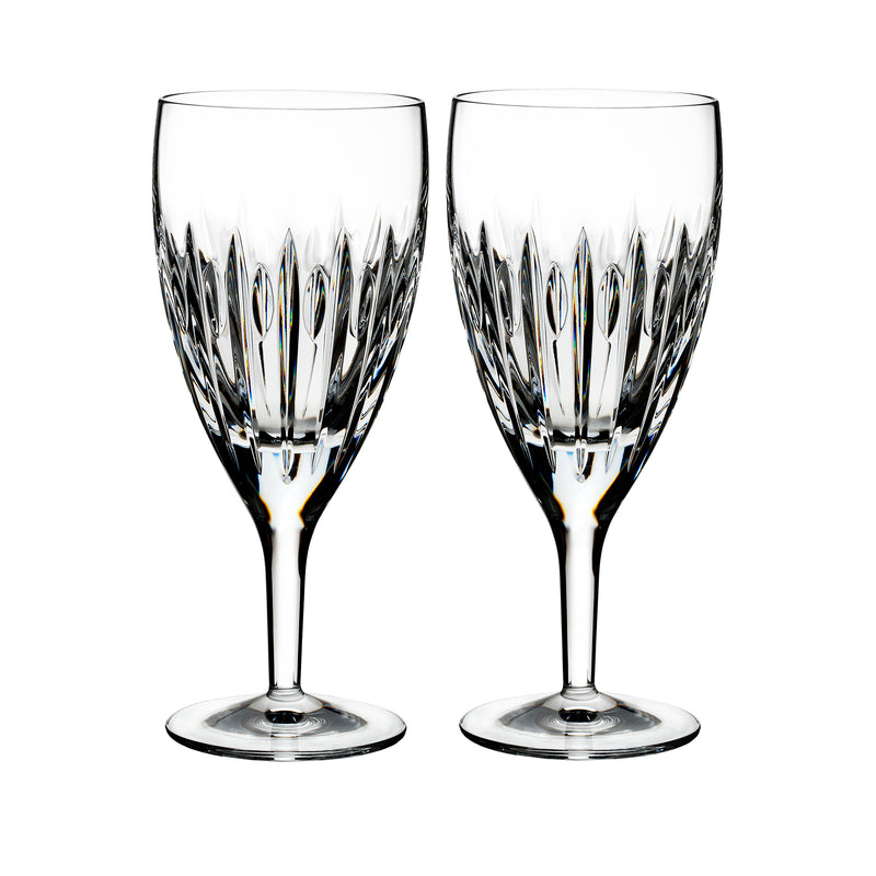Waterford Crystal Ardan cut crystal iced beverage glasses, set of two, faceted