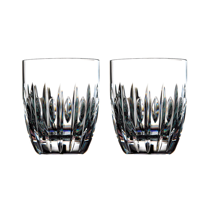 Waterford Crystal Ardan crystal tumbler set of two, faceted diamond cut design