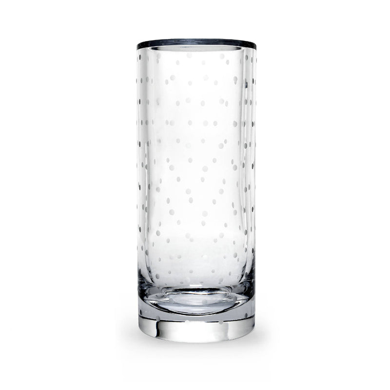 Kate Spade New York crystal cylinder vase with dot pattern