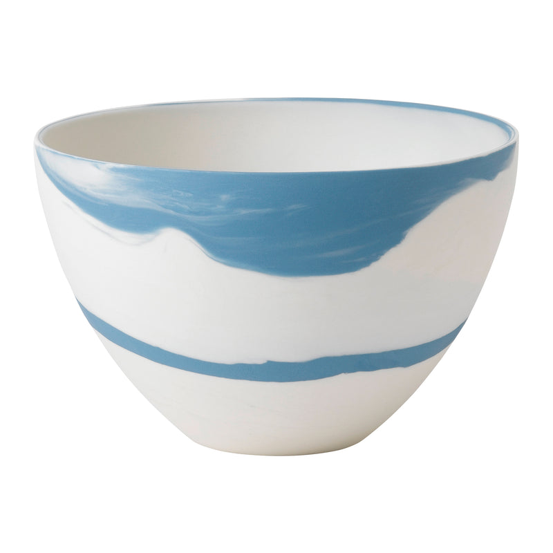 Wedgwood Jasperware blue and white pebble-pattern bowl with flared rim