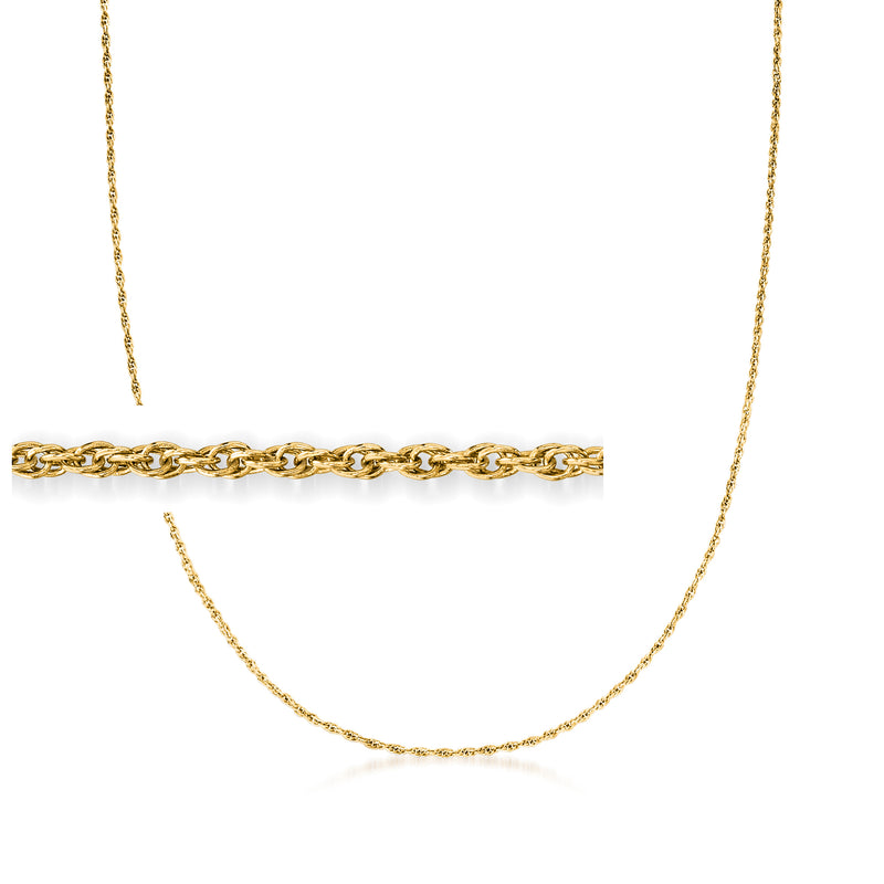 Gold over sterling rope-chain necklace with polished chain links