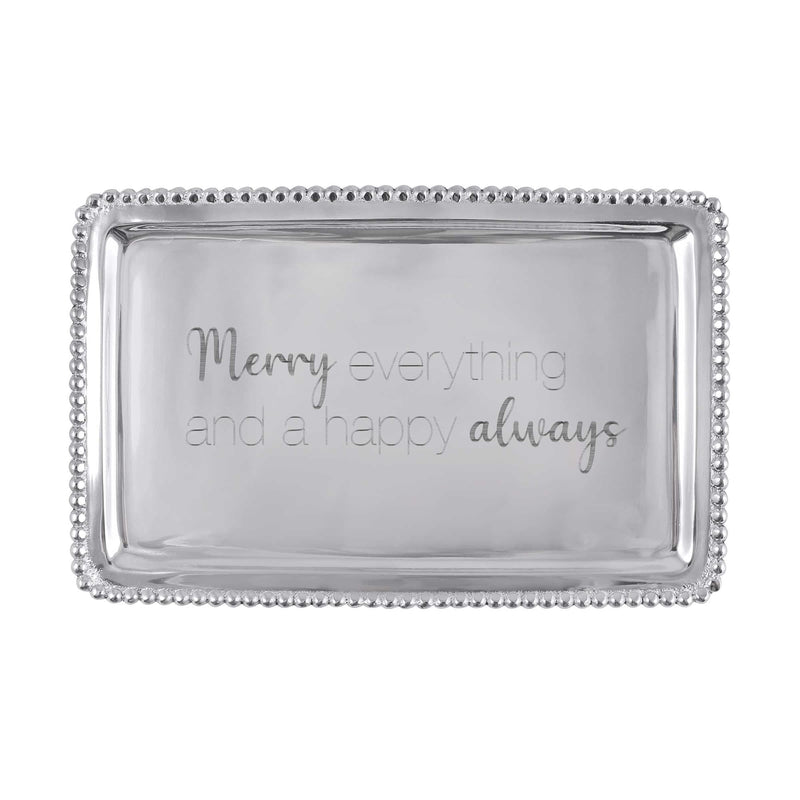 Beaded serving buffet tray with 