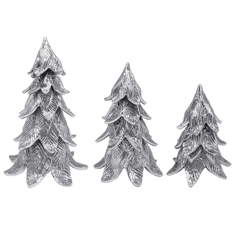 Mariposa evergreen tree ornament, metallic silver