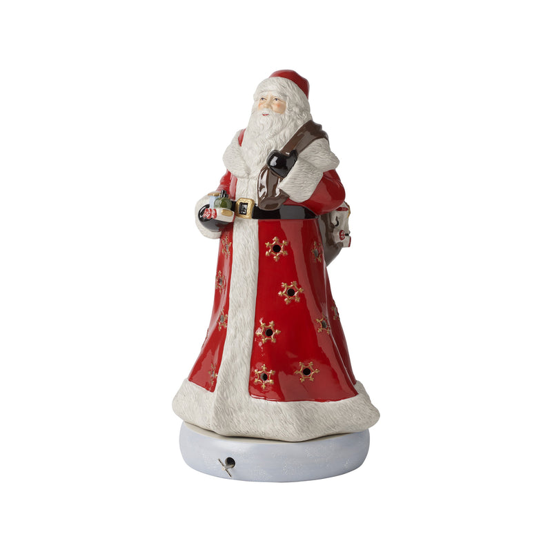 Villeroy & Boch Santa Claus figurine with music box, red and white coat