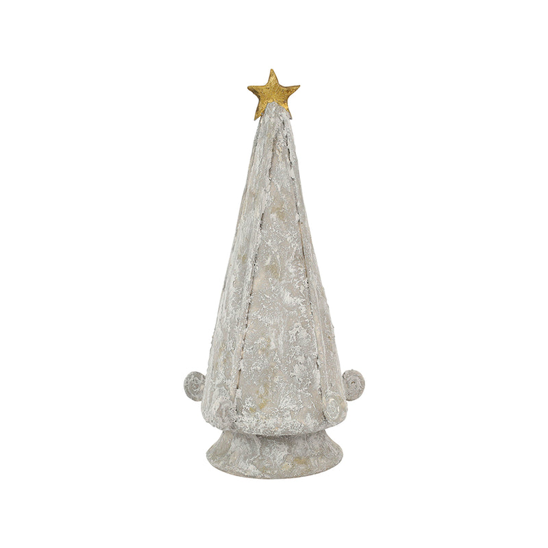 Vietri Foresta ceramic gray tree with star topper and textured finish