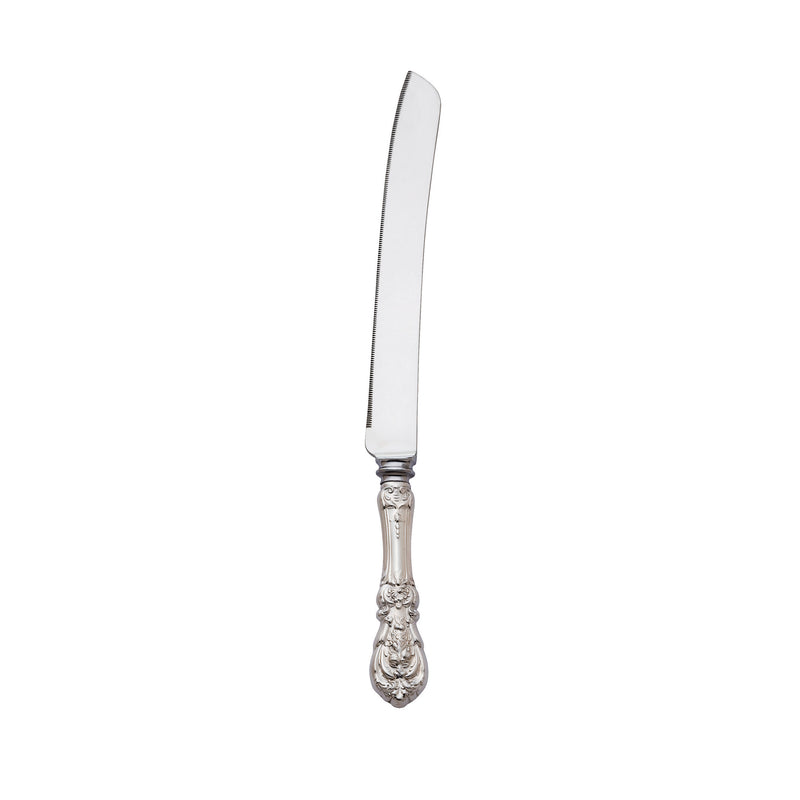 Reed & Barton sterling silver wedding cake knife with ornate handle
