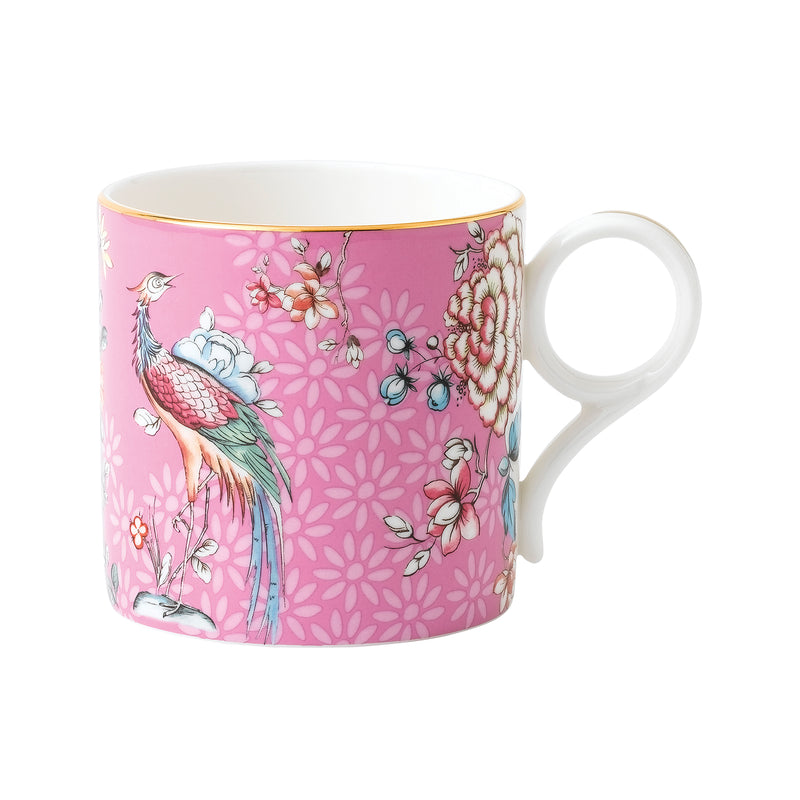 Wedgwood lilac crane 9-oz mug with floral bird illustration and white interior