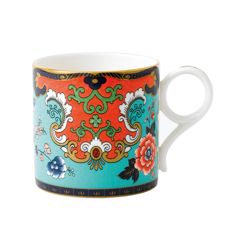 Wedgwood Wonderlust ornamental scroll 9-oz mug with colorful floral scroll design