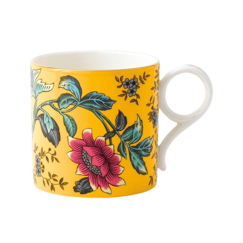 Wedgwood Wonderlust yellow Tonquin 9-oz mug with floral pattern