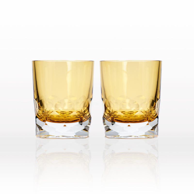 Rolf Glass Vienna amber double old-fashioned glasses, set of 2