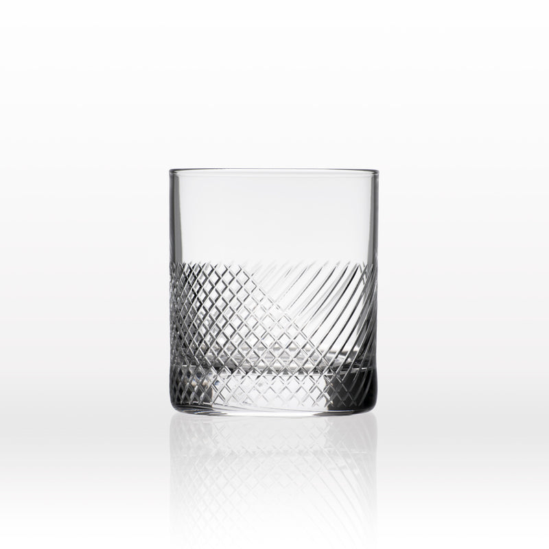 Rolf Glass Bourbon Street on the rocks glass, faceted diamond pattern