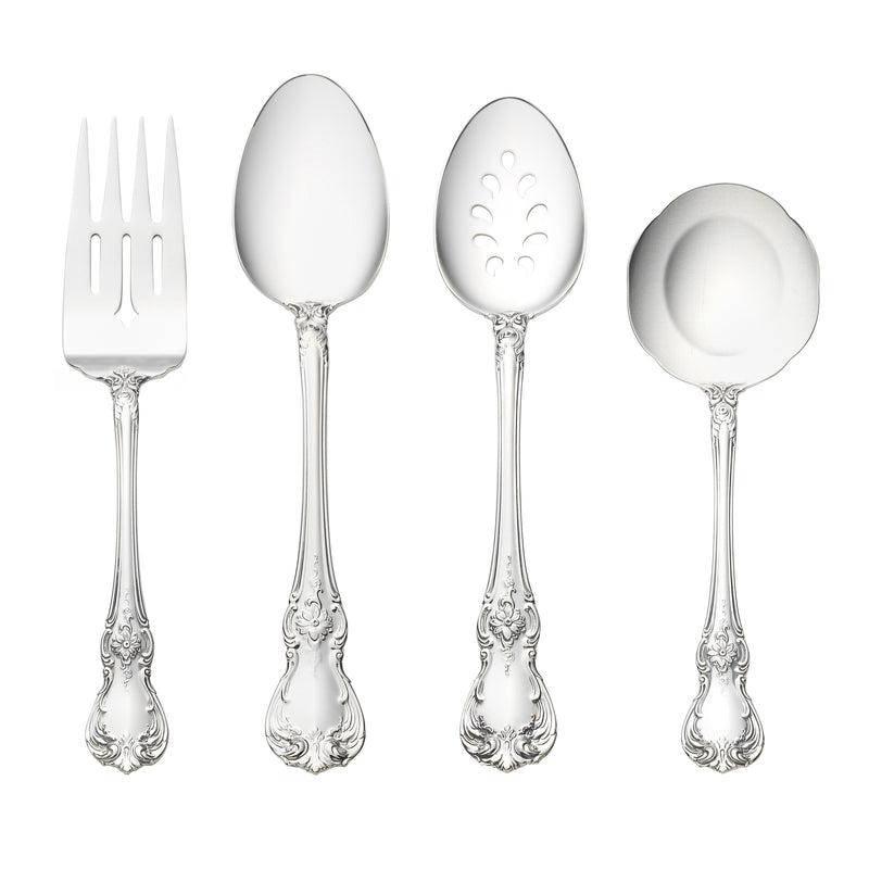 Towle Old Master sterling silver serving utensils set with ornate handles